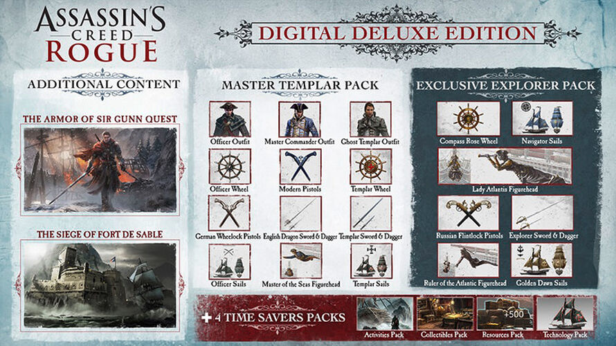 Assassin S Creed Rogue Digital Deluxe Edition