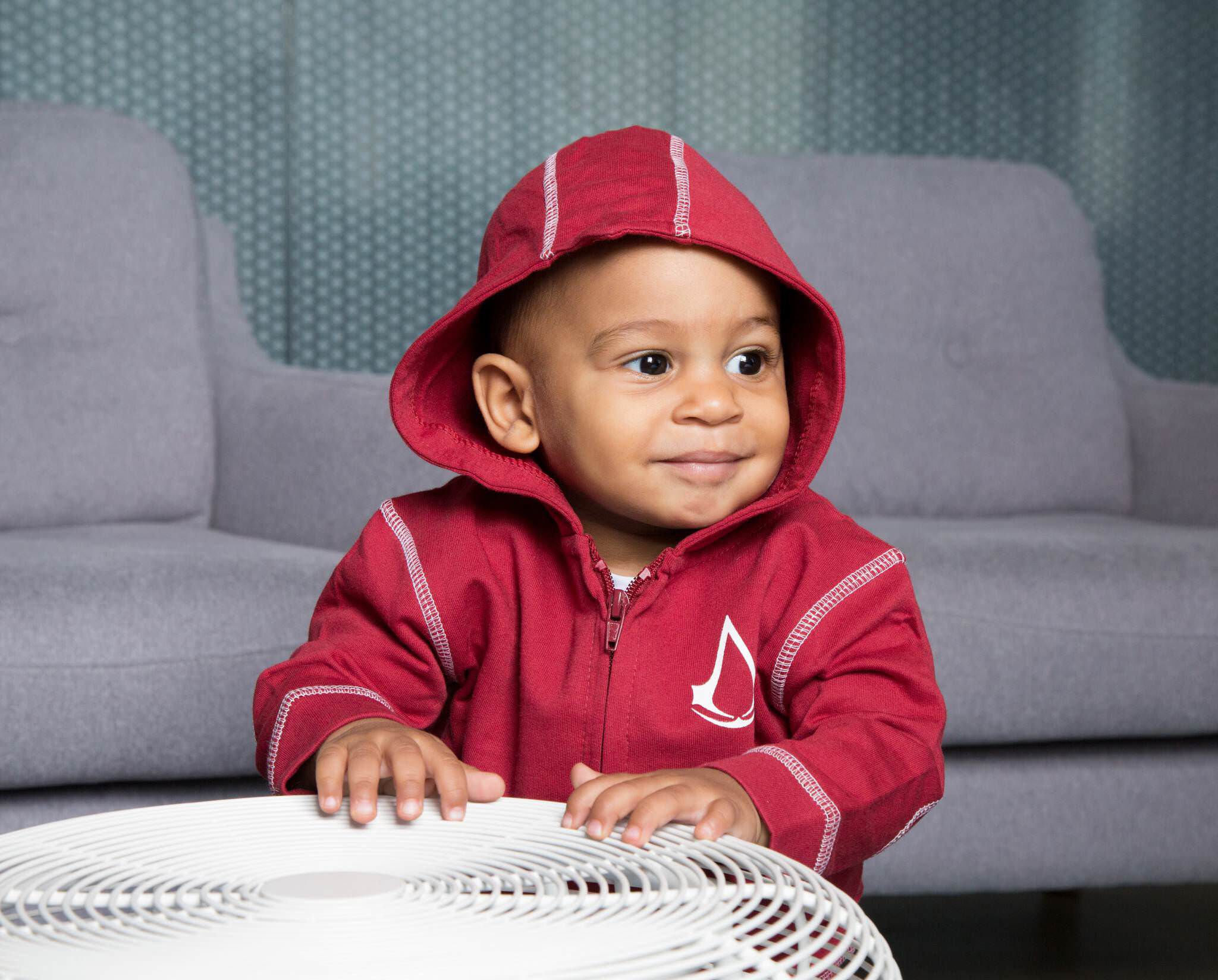 infant red hoodie