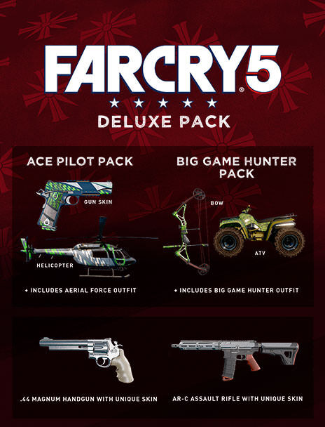 Far pack. Оружие ar c far Cry 5. Far Cry 5 - Deluxe Pack. Far Cry 5 штурмовая винтовка. Far Cry 5 DLC Weapons.