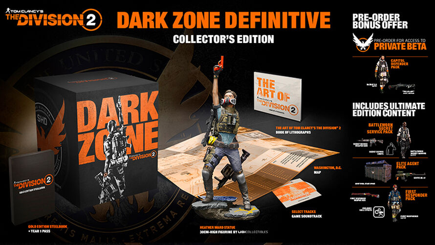 Buy Tom Clancy S The Division 2 Dark Zone Definitive Collector Edition For Ps4 Xbox One And Pc Ubisoft Official Store