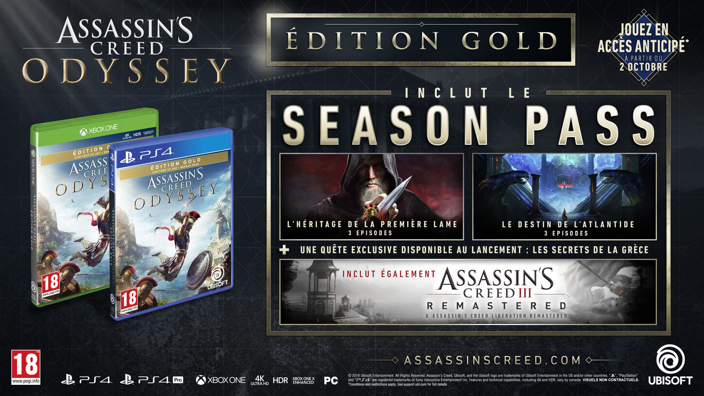 Contenu des éditions d'Assassin's Creed Odyssey | Ubisoft Help