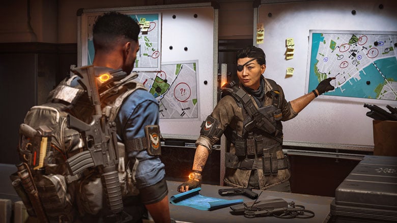 Division 2 Warlords of New York game screenshot of 2 Division Agents planning tactical options