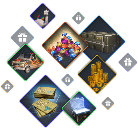 Ubisoftプラスの様々なリワードを集めたもの