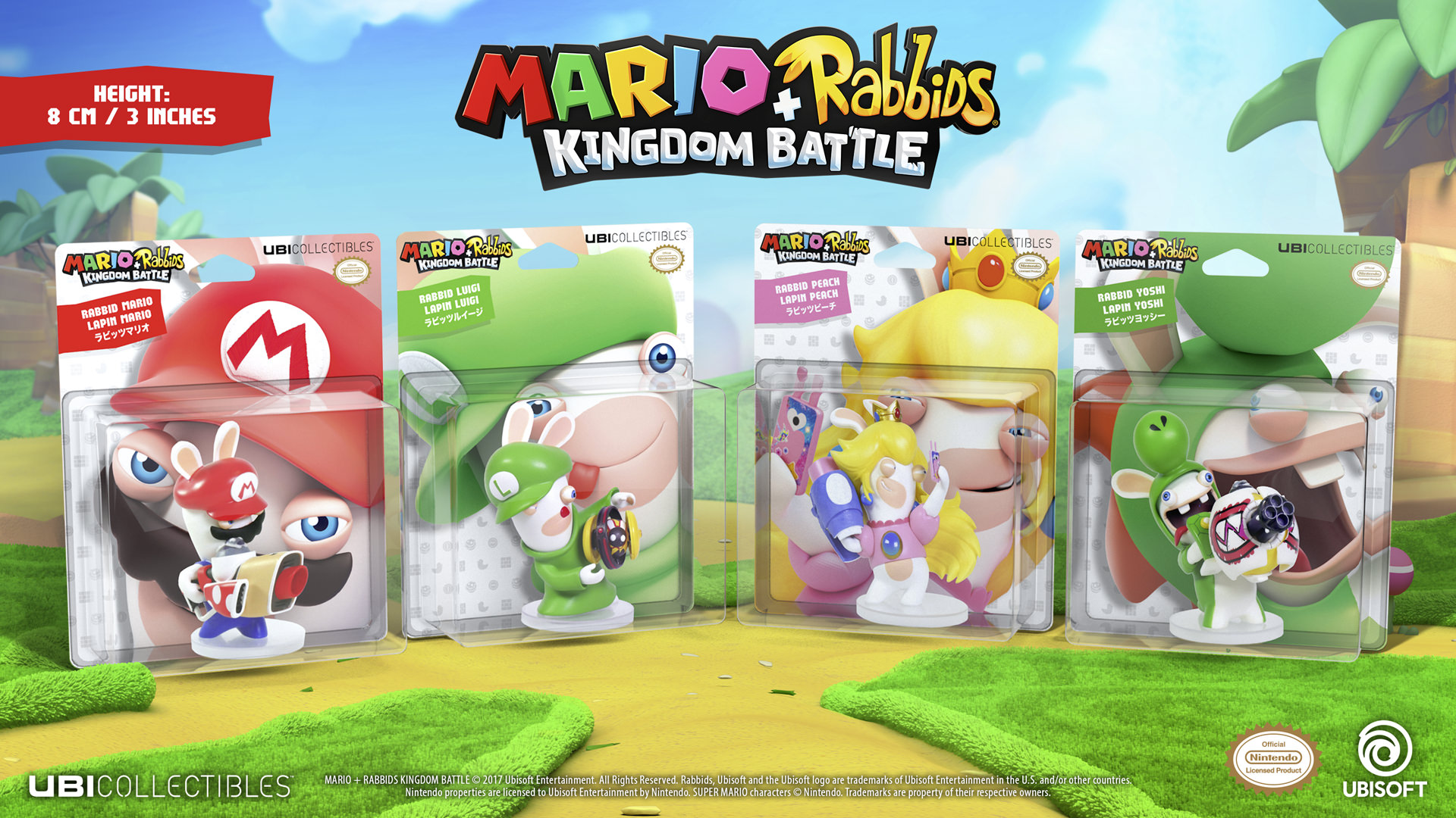 Rabbids Kingdom Battle Yoshi 3-inch PVC Figure UBISOFT Mario 