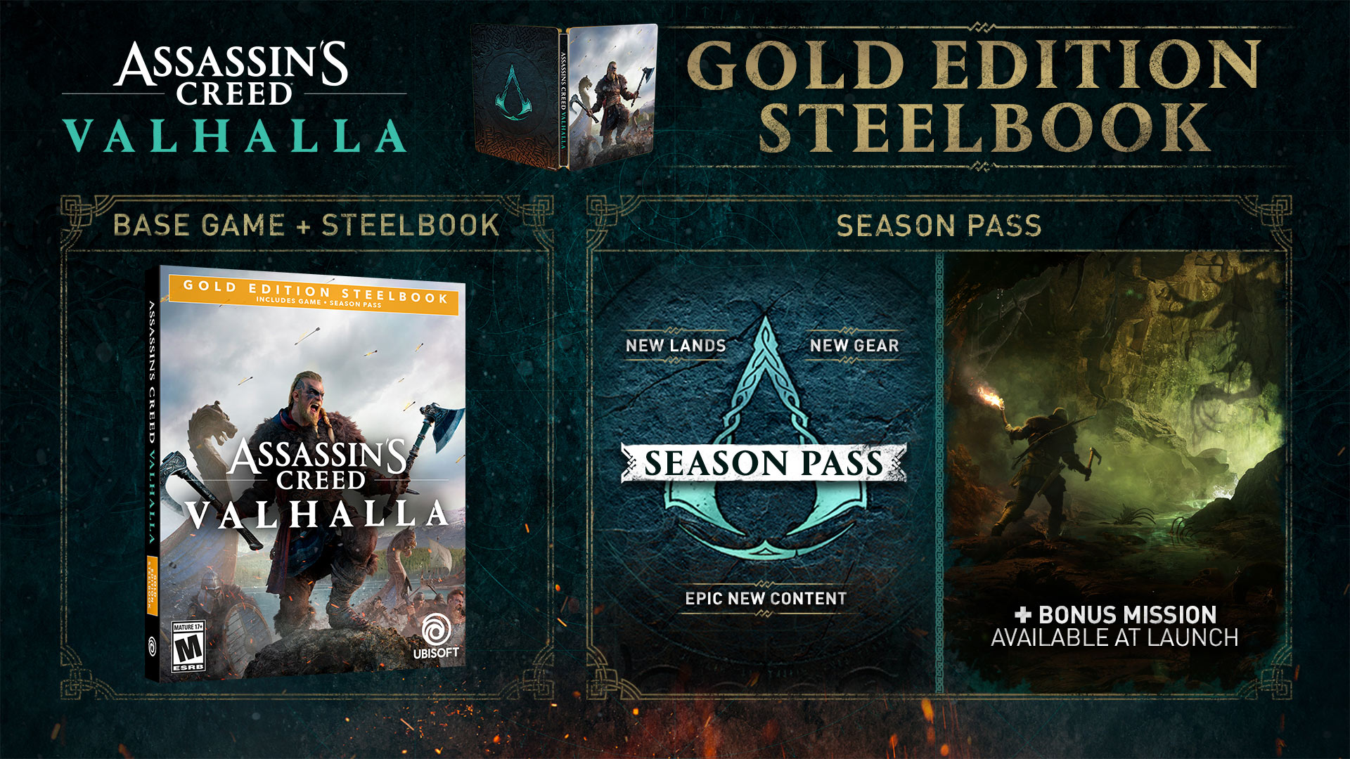 Buy Assassin S Creed Valhalla Gold Steelbook Edition For Xbox One Ubisoft Official Store Us