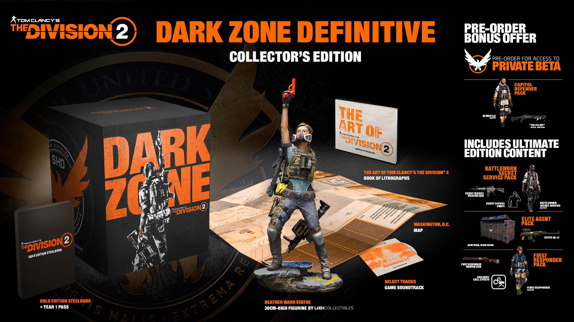 Buy Tom Clancy S The Division 2 Dark Zone Definitive Collector Edition For Ps4 Xbox One And Pc Ubisoft Official Store