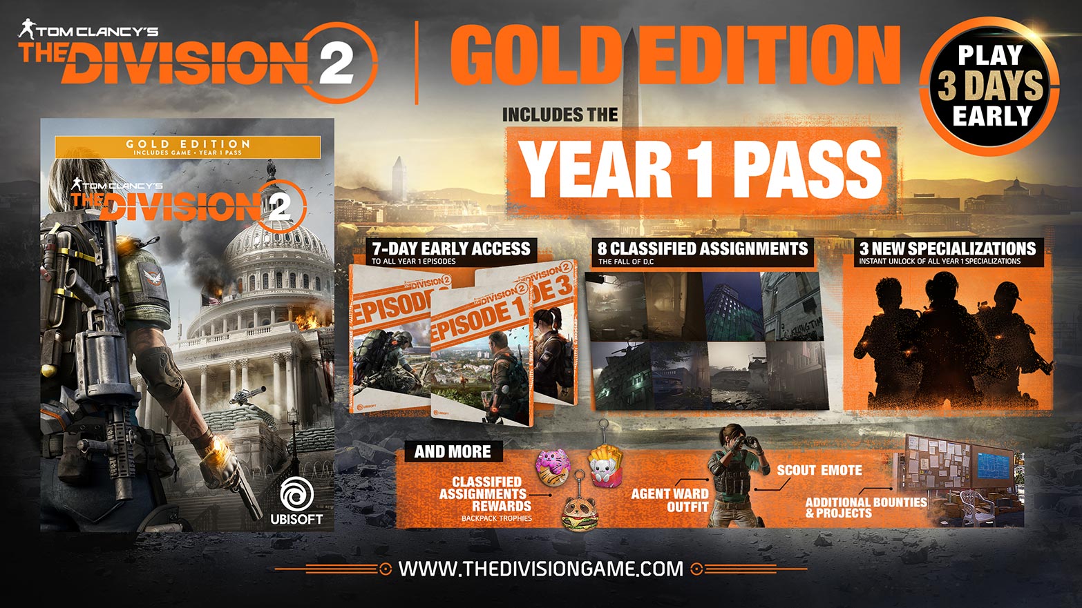 Buy Tom Clancy S The Division 2 Gold Edition For Pc Ubisoft Official Store